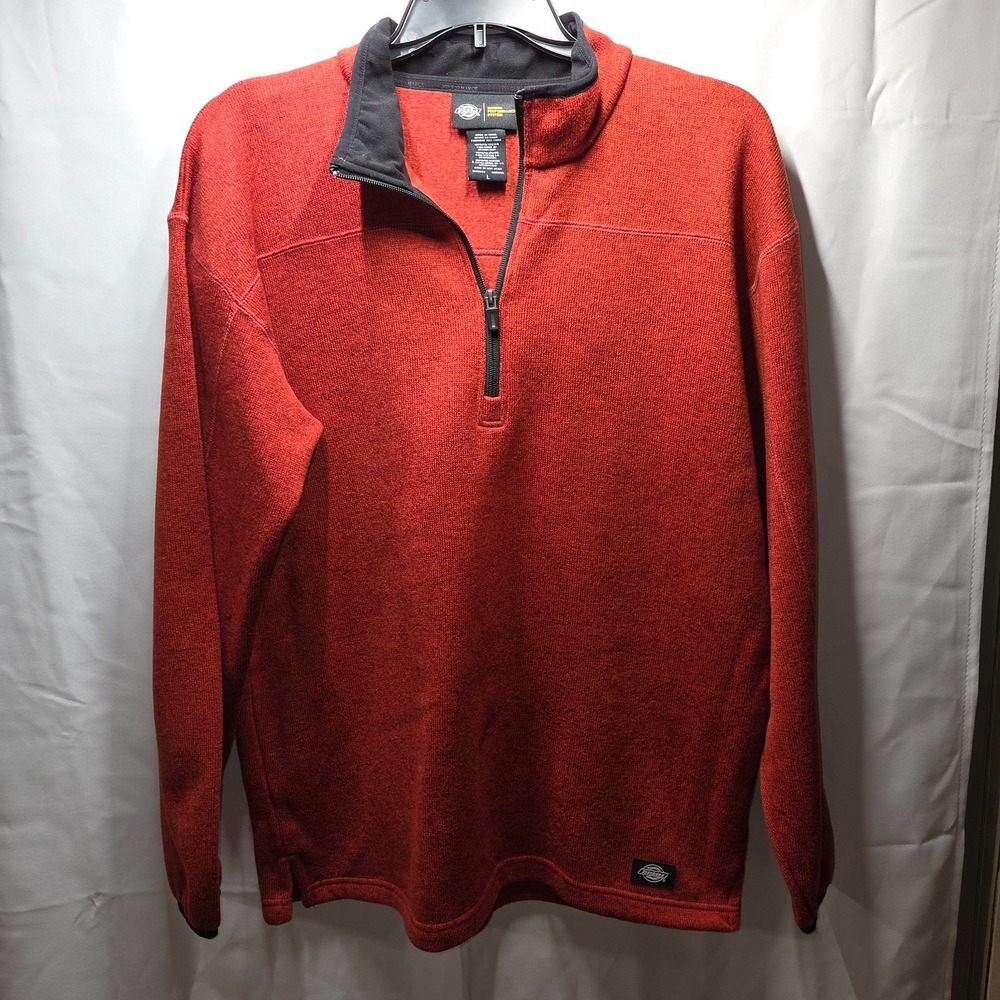 Dickies Performance‎ Rust Pullover Partial Zip Long Sleeve Large